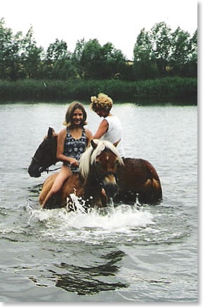 badende Pferde